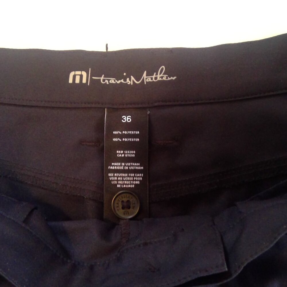 Travis Mathew Mens Pants Black Stretch Performance Golf Casual Size 36 - Picture 4 of 5